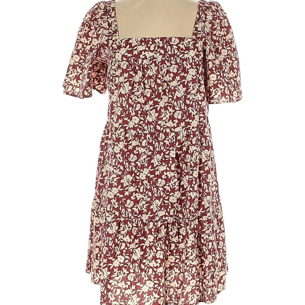 Abercrombie & Fitch Floral Mini Dress - Red and White Size Small